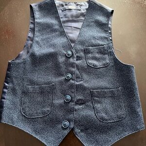 Nautica Kids Navy tweed Button Vest